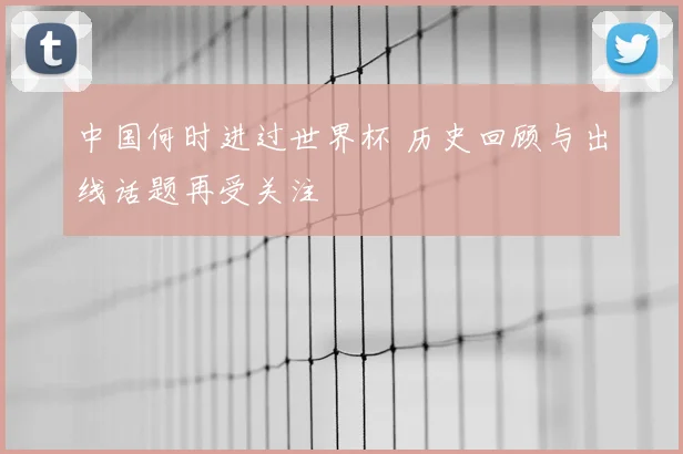 中国何时进过世界杯 历史回顾与出线话题再受关注
