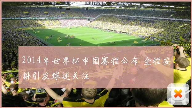 2014年世界杯中国赛程公布 全程安排引发球迷关注